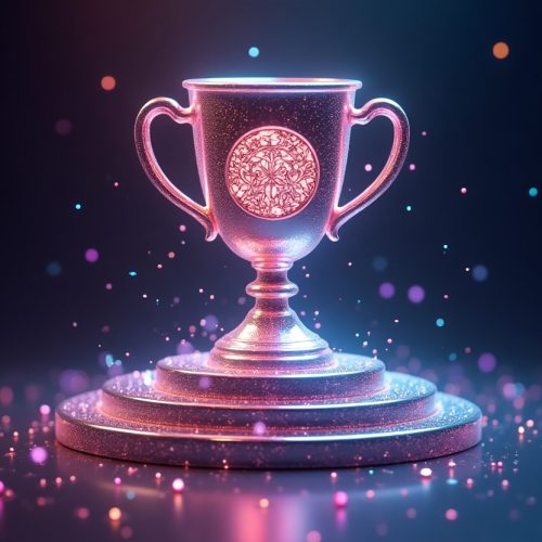 Flux_Dev_A_gleaming_3D_futuristic_digital_trophy_or_award_meda_0